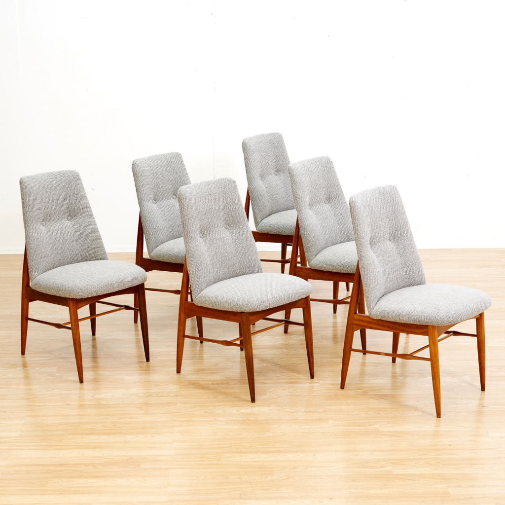 SET OF SIX MID CENTURY DINING CHAIRS BY PETER HAYWARD FOR VANSON FURNITURE