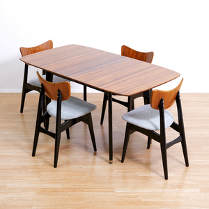 1950S DINING TABLE & BUTTERFLY CHAIRS BY BEAUTILITY FURNITURE