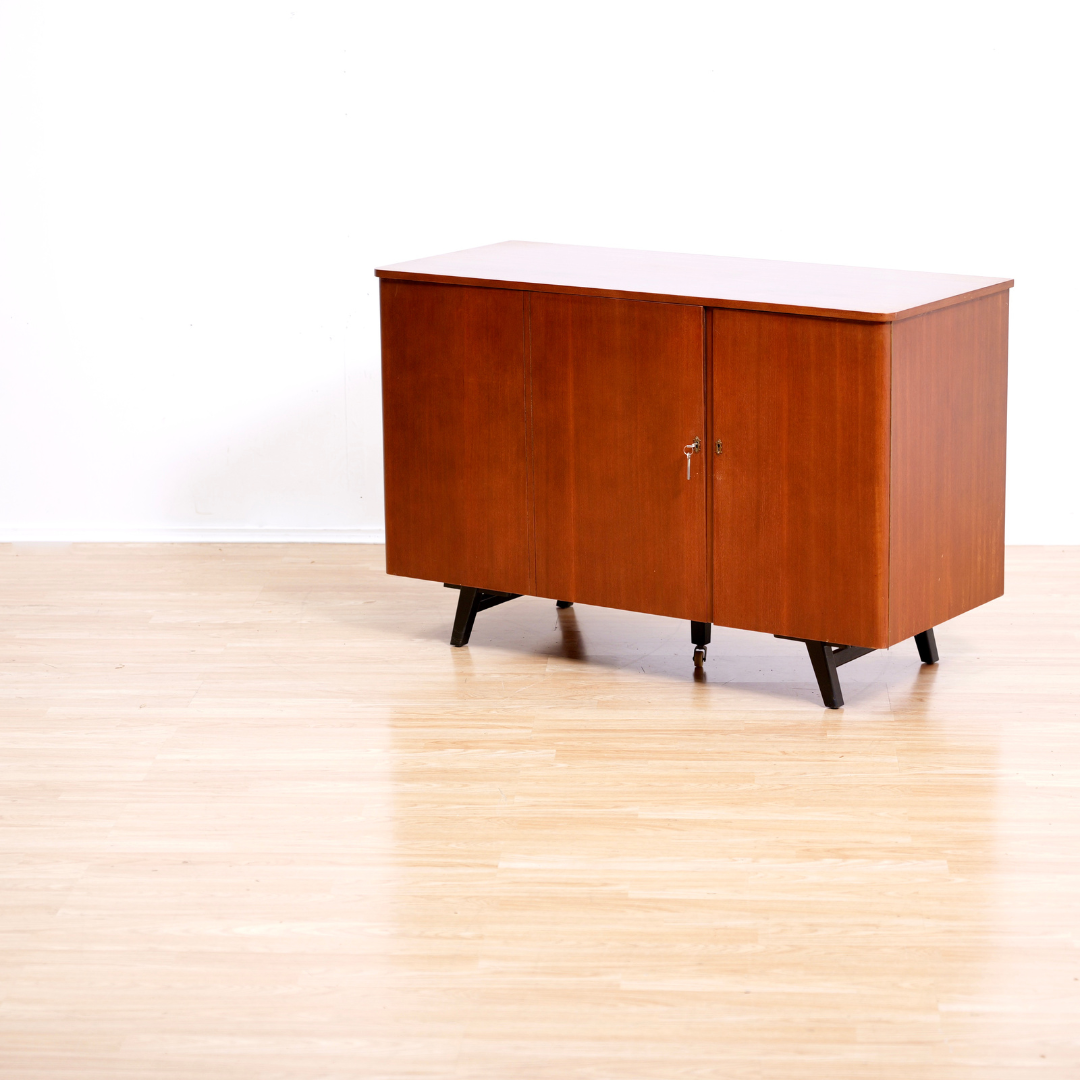 MID CENTURY TEAK FOLDING HOME OFFICE DESK