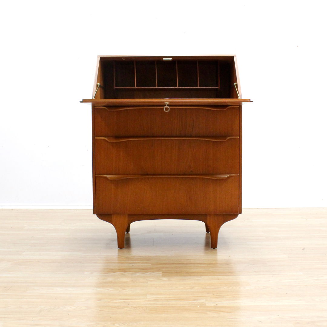 MID CENTURY SECRETARY DESK BUREAU BY SUTCLIFFE OF TODMORDEN