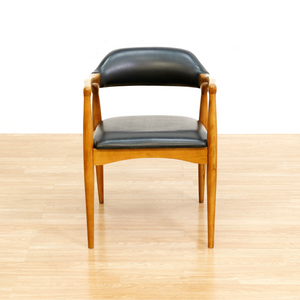 MID CENTURY ENGLISH DESK CHAIR IN OAK