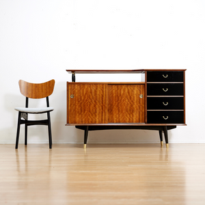 MID CENTURY TOLA & BLACK CREDENZA BY STONEHILL FURNITURE