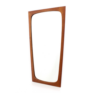 MID CENTURY DANISH TEAK WALL MIRROR
