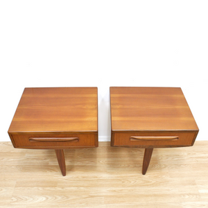 MID CENTURY TEAK NIGHTSTANDS BY VB WILKINS FOR G PLAN