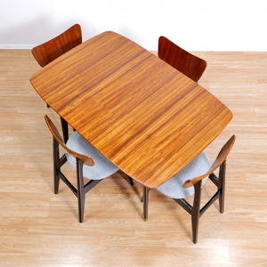 1950S DINING TABLE & BUTTERFLY CHAIRS BY BEAUTILITY FURNITURE