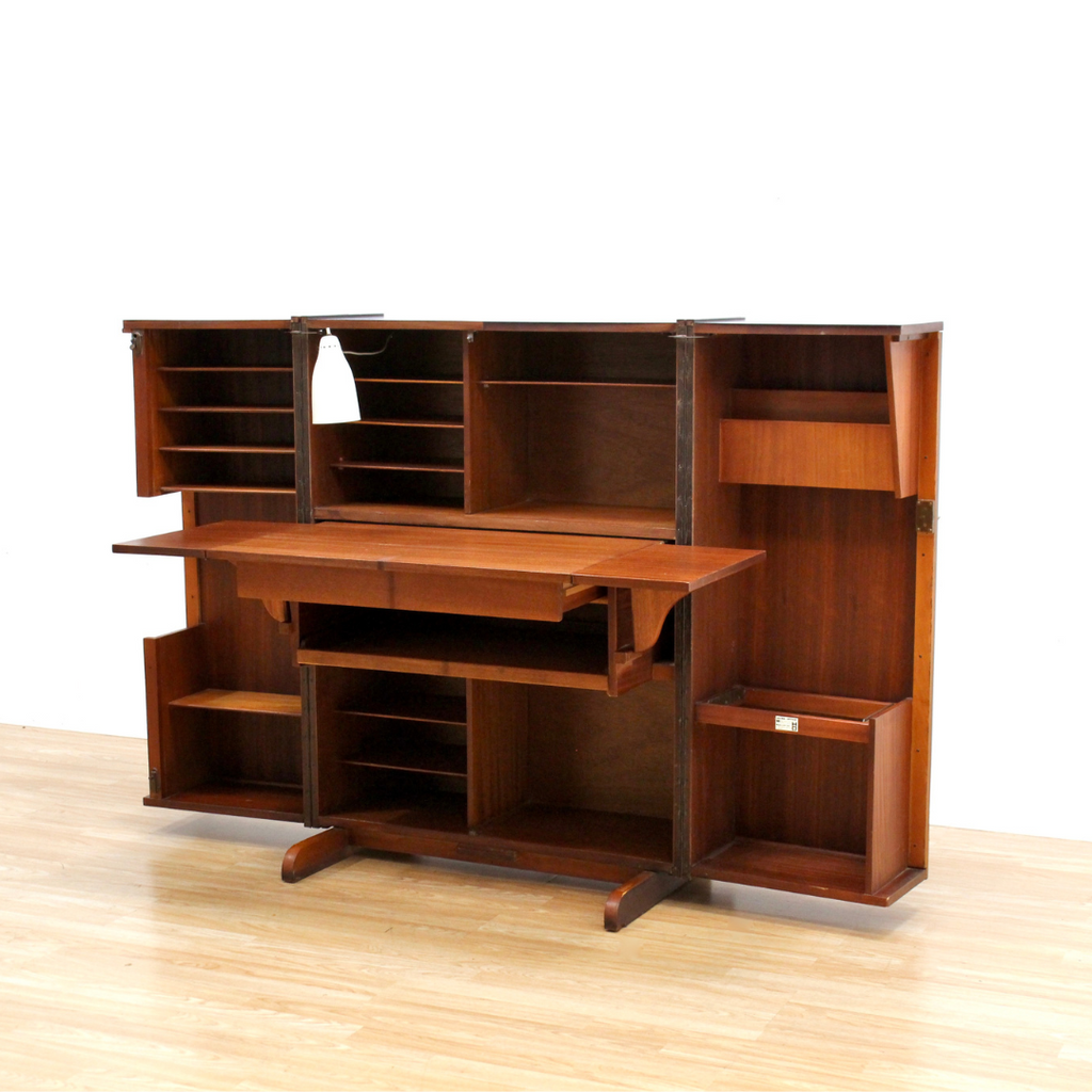 MID CENTURY MAGIC BOX HOME OFFICE DESK BY MUMENTHALER & MEIER FOR NEWCRAFT LTD IN ROSEWOOD