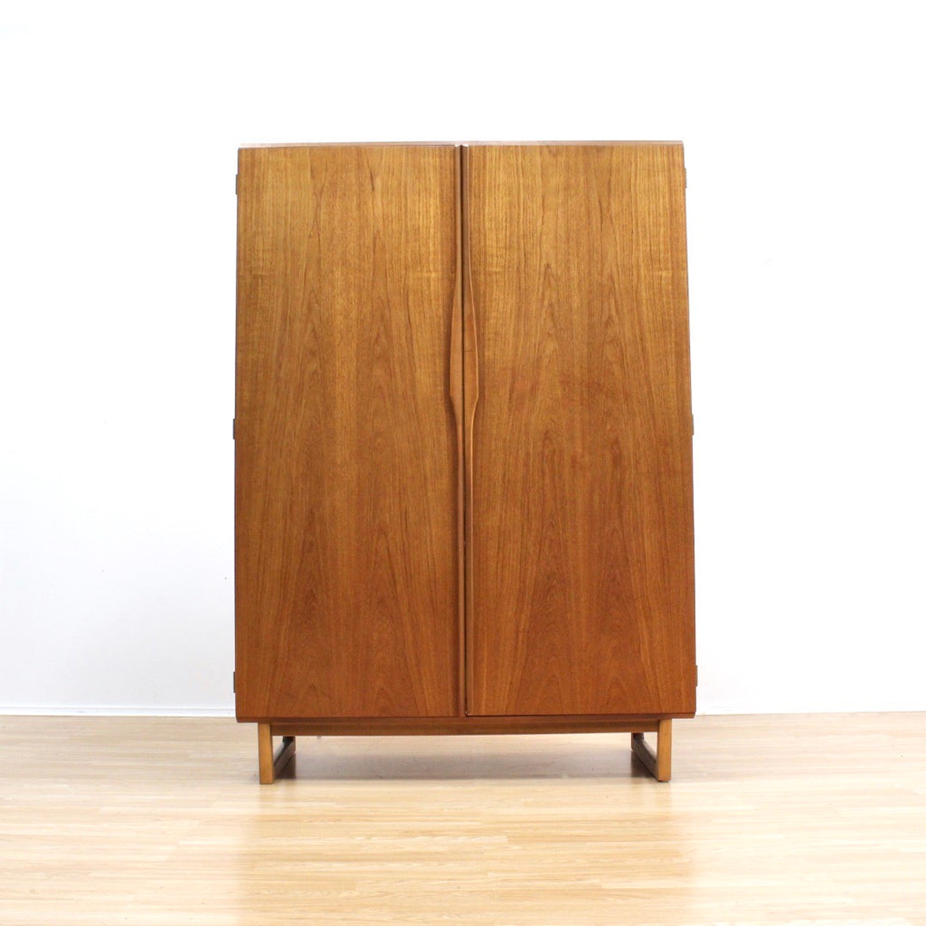 MID CENTURY LARGE TEAK ARMOIRE BY STONEHILL FURNITURE