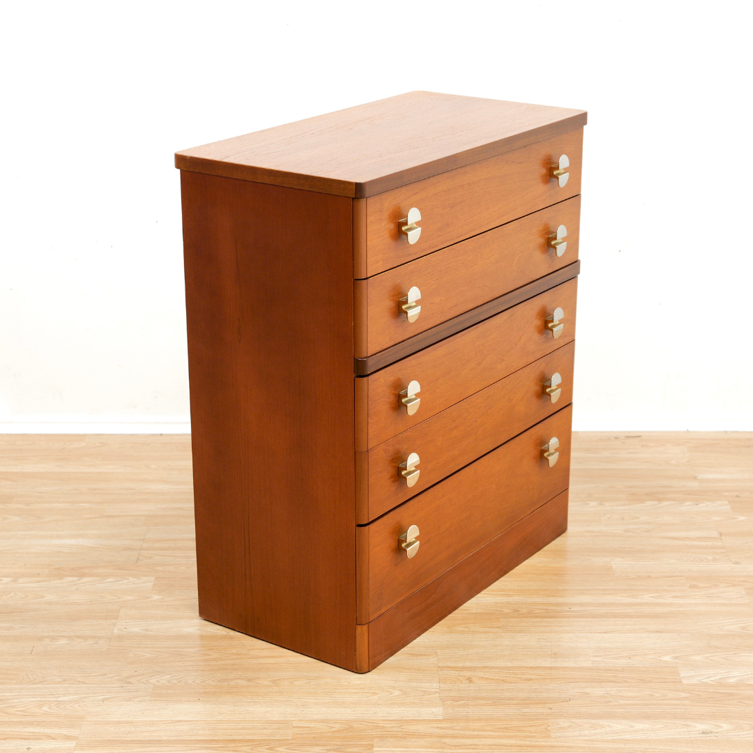 Tall Mid Century Teak Dresser by Stag Furniture
