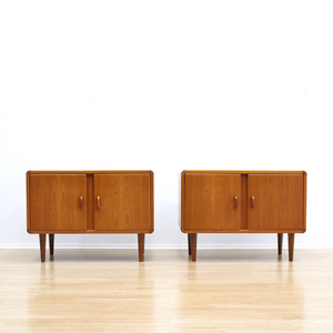 PAIR OF DANISH MODERN TEAK NIGHTSTANDS