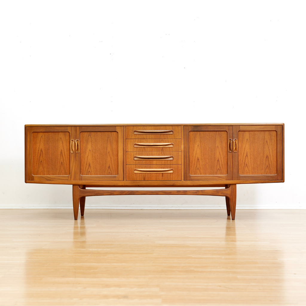 LONG TEAK  MID CENTURY CREDENZA BY VB WILKINS FOR G PLAN