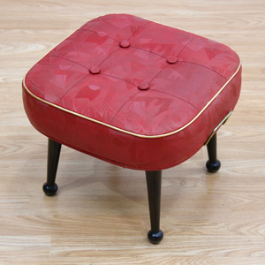 MID CENTURY ATOMIC FOOTSTOOL BY GENUINE SHERBORNE