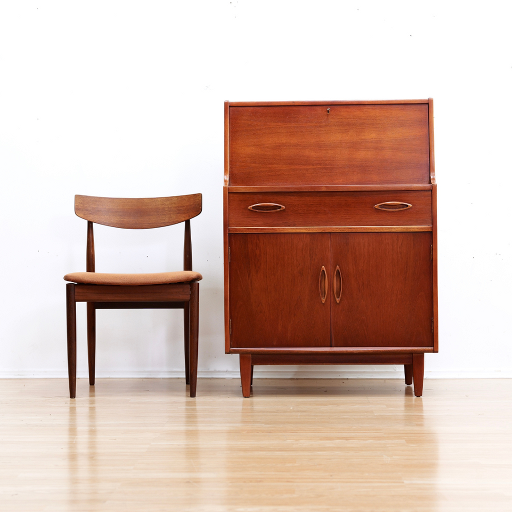 MID CENTURY TEAK SECRETARY DESK BY JENTIQUE FURNITURE