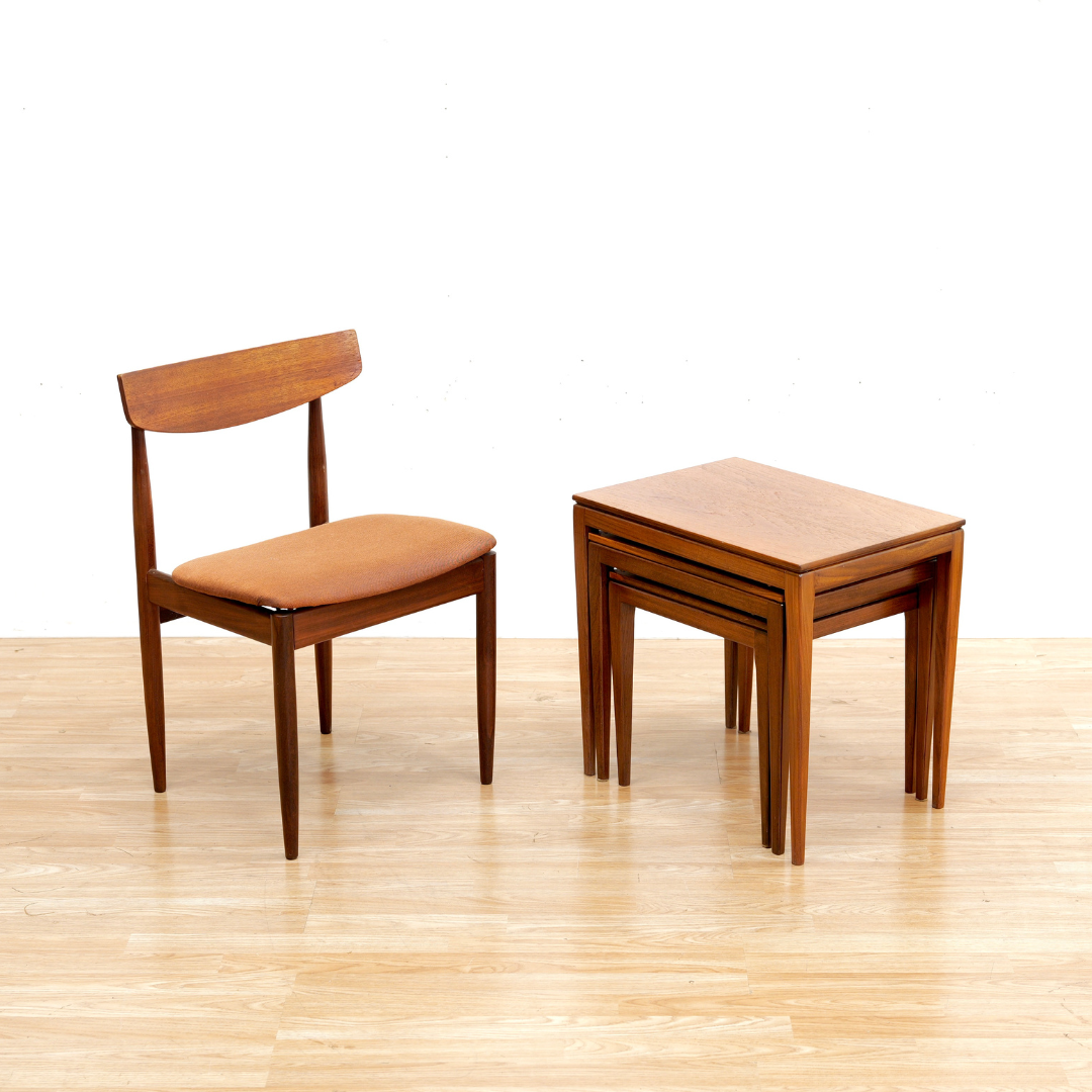 SET OF 1960S DANISH MODERN NESTING TABLES
