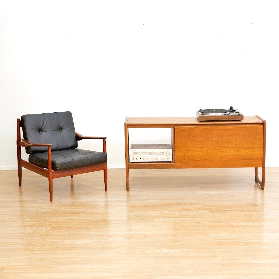 Reserved Mid Century Teak Vinyl Record Media Unit