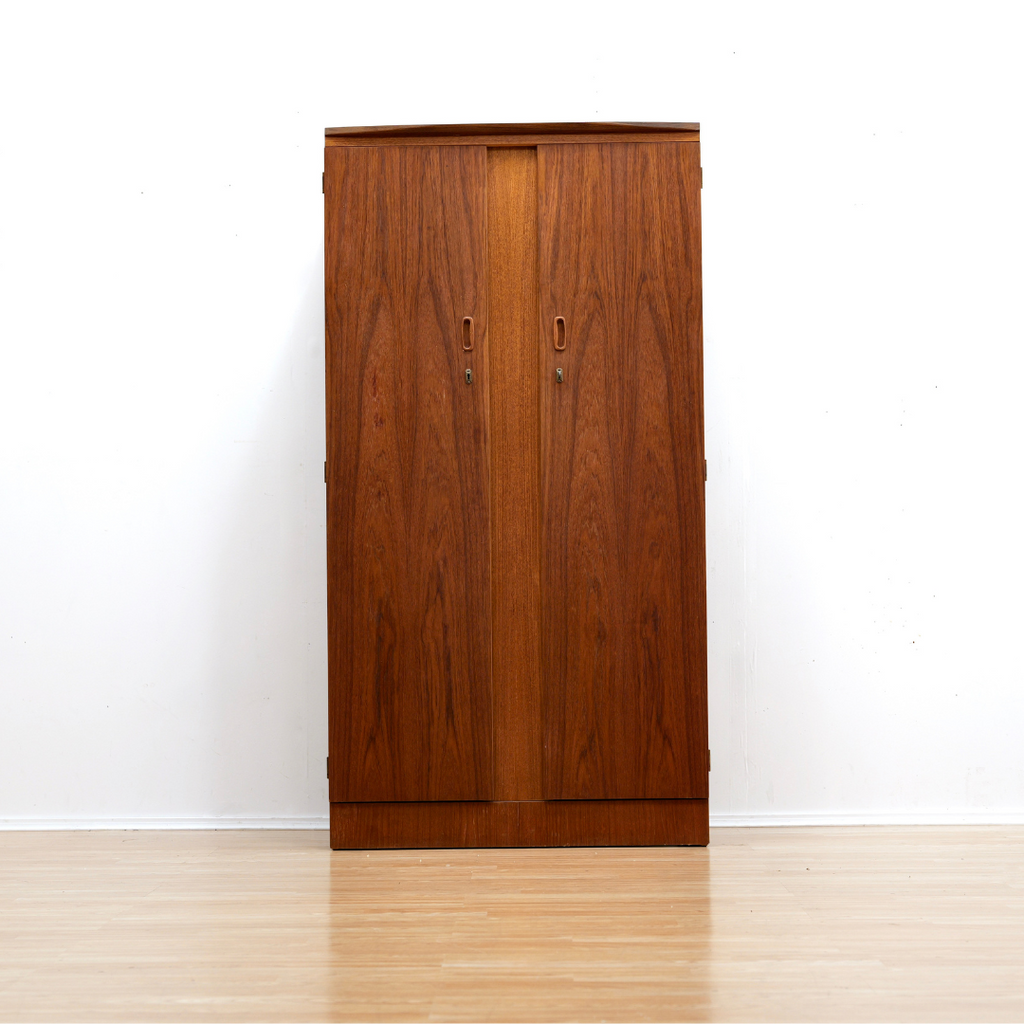 MID CENTURY TEAK ARMOIRE