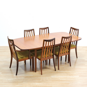 MID CENTURY DINING TABLE AND SIX CHAIRS BY G PLAN