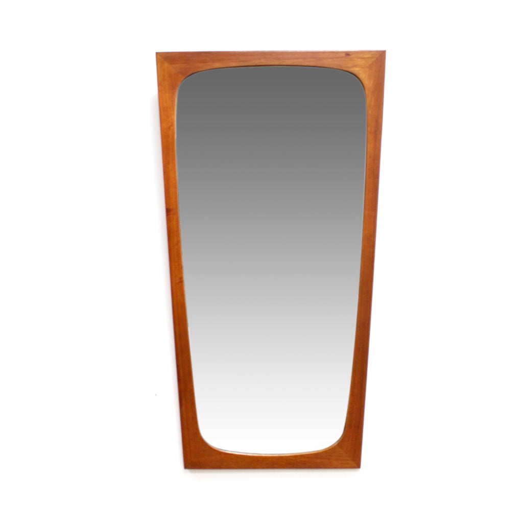 MID CENTURY DANISH TEAK WALL MIRROR