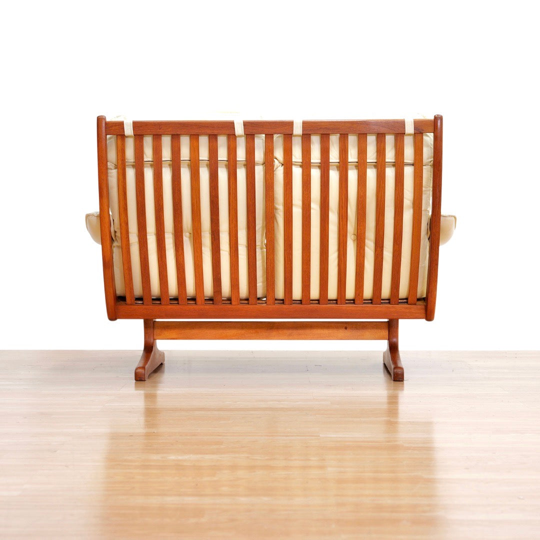 VINTAGE SCANDINAVIAN DESIGN LEATHER SOFA SET BY SODA GALVANO FOR LIED MOBLER