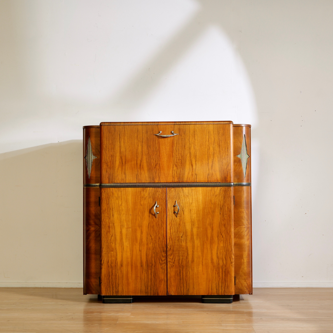 1950S ENGLISH DRY BAR LIQUOR CABINET BY VALIDITY OF LONDON