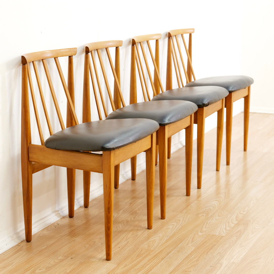 MID CENTURY SPACE SAVING DINING SET AND CREDENZA BY ELLIOTS OF NEWBURY