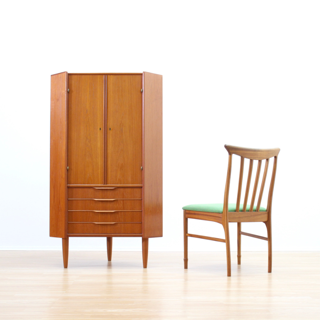 MID CENTURY DANISH MODERN CORNER BAR CABINET – kinetic modern