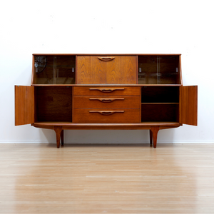 MID CENTURY TALL CREDENZA BUFFET BY JENTIQUE FURNITURE