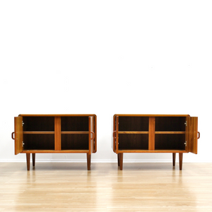 PAIR OF DANISH MODERN TEAK NIGHTSTANDS