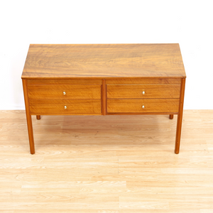 LOW MID CENTURY FOUR DRAWER CONSOLE DRESSER