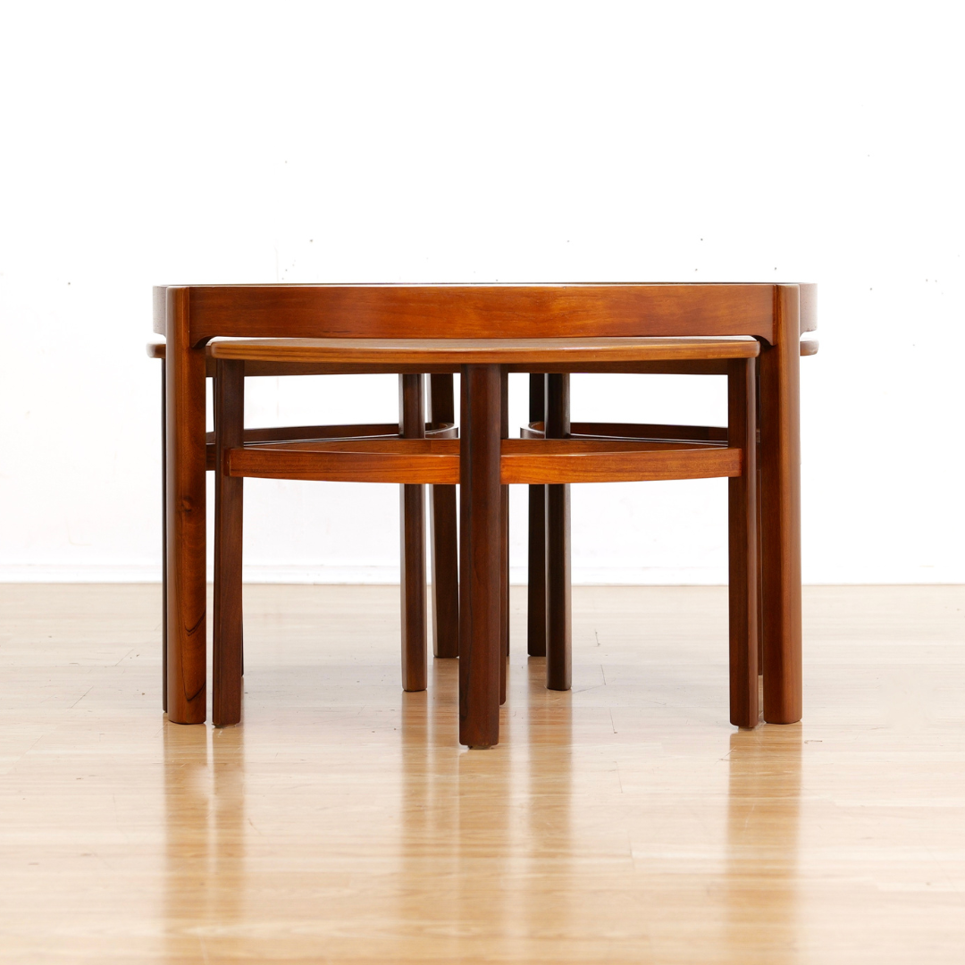 MID CENTURY TRINITY NESTING TABLE BY NATHAN FURNITURE