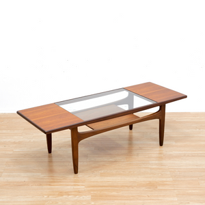 MID CENTURY LONG JOHN TEAK COFFEE TABLE BY VB WILKINS FOR G PLAN