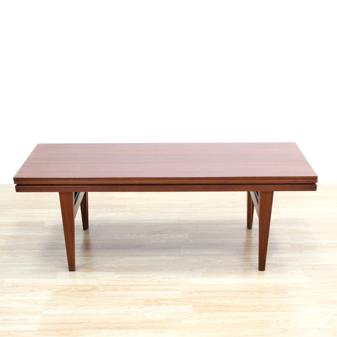 DANISH MODERN ELEVATION COFFEE / DINING TABLE IN TEAK BY TRIOH OF DENMARK