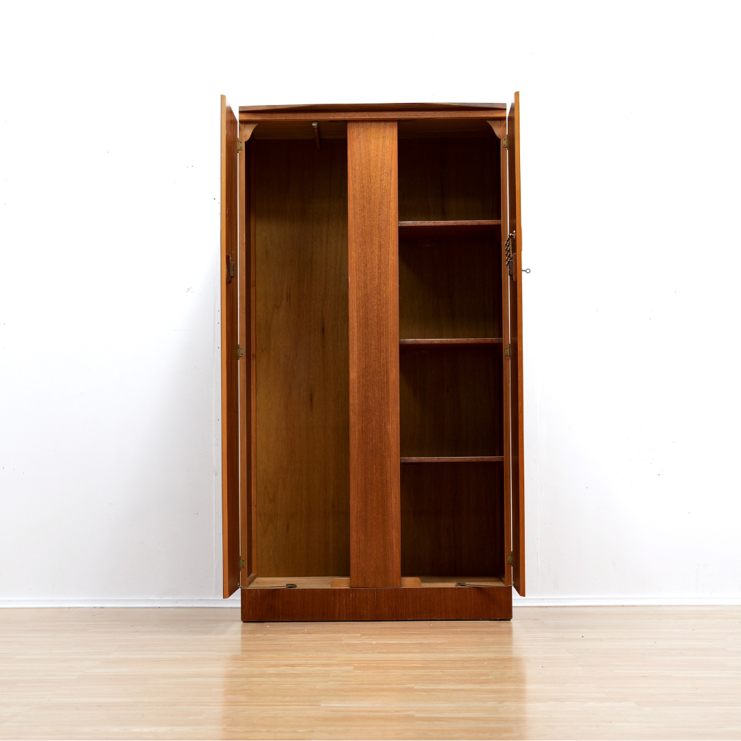 MID CENTURY TEAK ARMOIRE