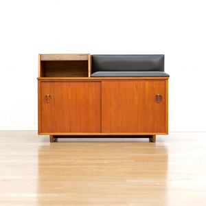 MID CENTURY ENTRYWAY BENCH IN TEAK BY CHIPPY HEATH