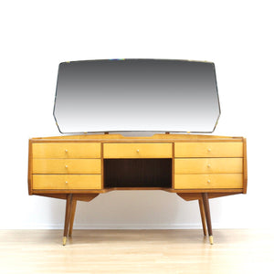 VINTAGE ITALIAN MARINO VANITY LACQUERED MAPLE & SYCAMORE