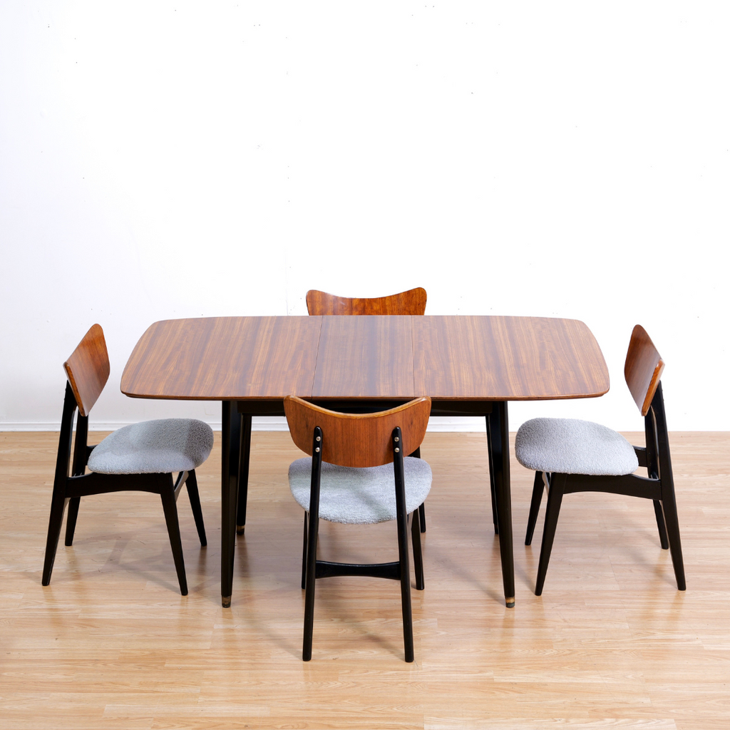1950S DINING TABLE & BUTTERFLY CHAIRS BY BEAUTILITY FURNITURE
