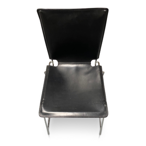 VINTAGE ITALIAN DESIGN LEATHER CHAIRS BY ICF GROUP