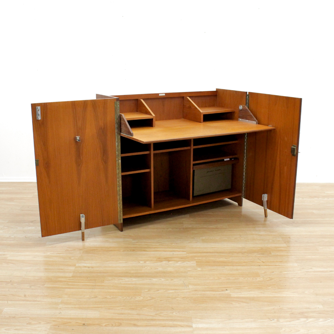 MID CENTURY COMPACT HOME OFFICE DESK BY BURBURN PRODUCTS LTD