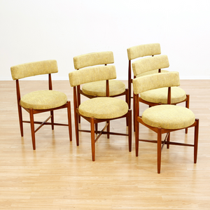 SET OF SIX MID CENTURY DINING CHAIRS BY VB WILKINS FOR G PLAN