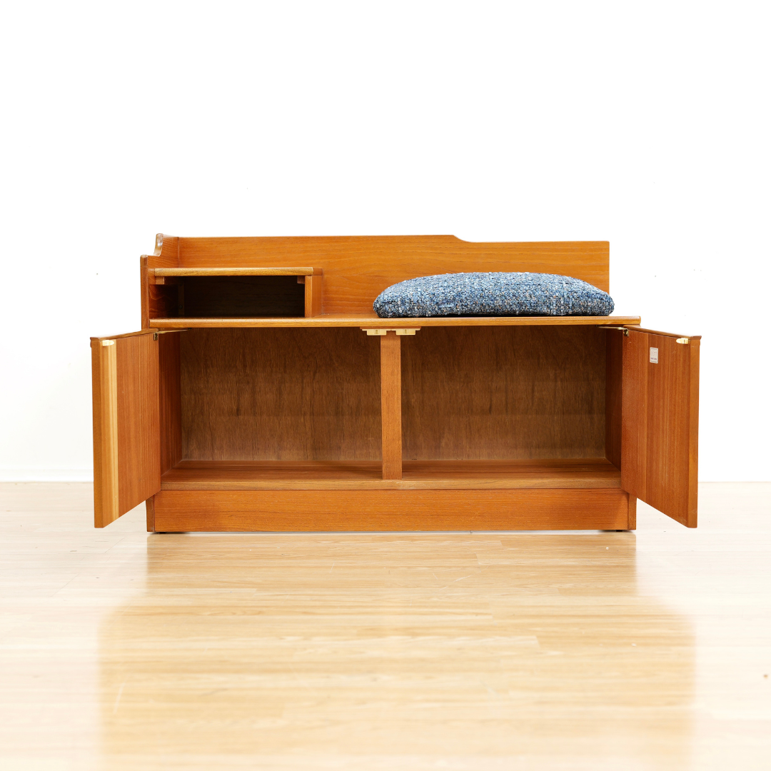 MID CENTURY ENTRYWAY BENCH BY SUTCLIFFE OF TODMORDEN