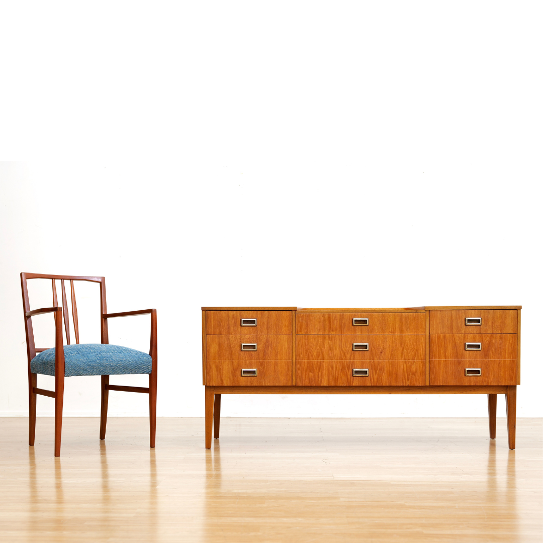 Mid Century Six Drawer Teak Dresser