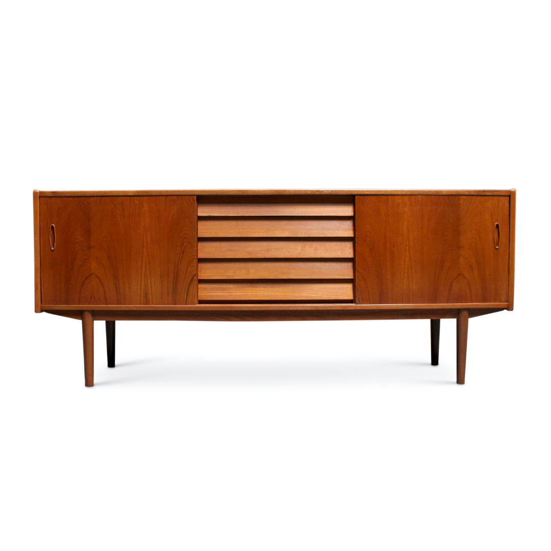 VINTAGE SWEDISH TEAK 'TRIO' CREDENZA BY NILS JONSSON FOR HUGO TROEDS