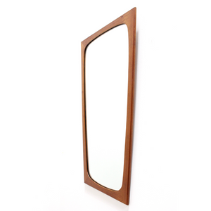 MID CENTURY DANISH TEAK WALL MIRROR