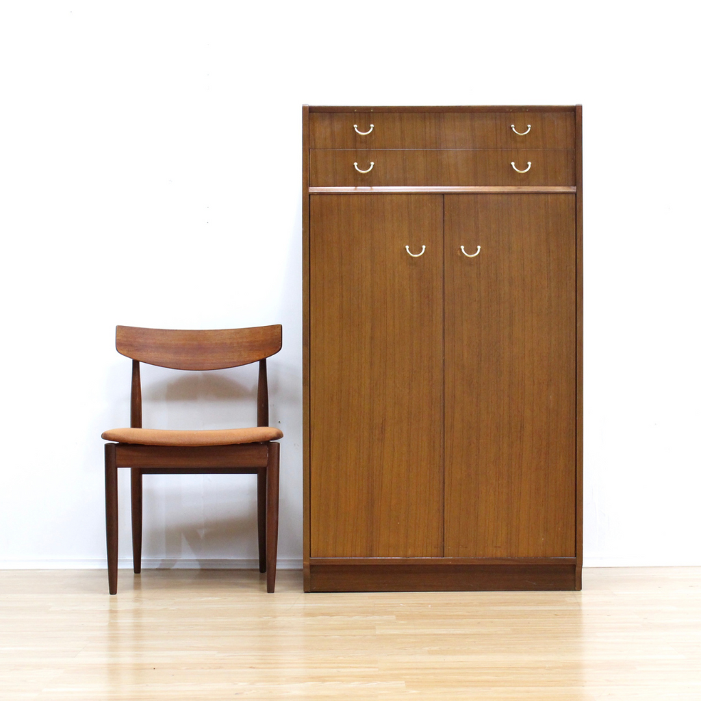 MID CENTURY ARMOIRE COAT CLOSET BY E GOMME