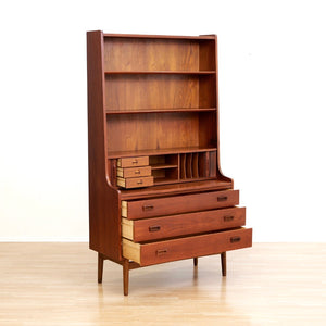 MID CENTURY DANISH SECRETARY DESK BY JOHANNES SORTH FOR BORNHOLM MOBELFABRIK