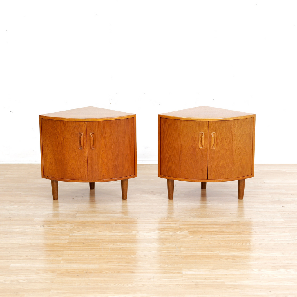 Pair of Teak Corner Cabinet Nightstands by G Plan