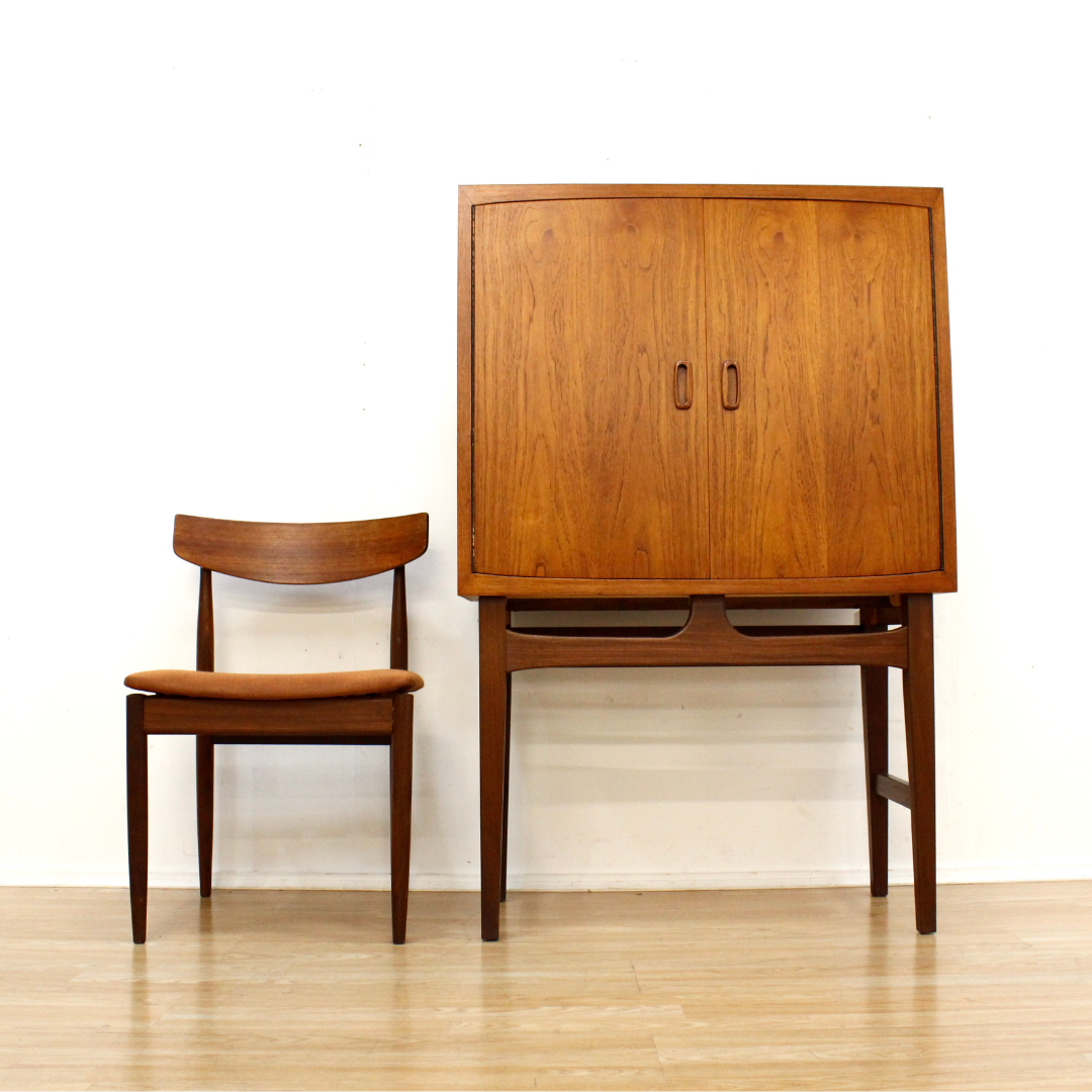 MID CENTURY NORWEGIAN TEAK BAR CABINET BY TORBJØRN AFDAL