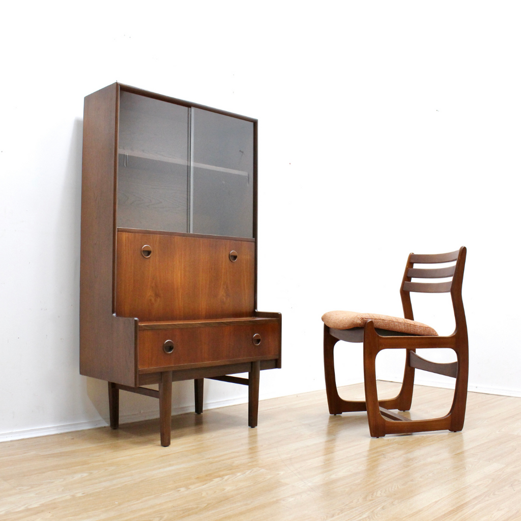 MID CENTURY CHINA DISPLAY CABINET BY TURNIDGE OF LONDON