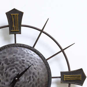 MID CENTURY BRUTALIST WALL CLOCK BY TEMPORA