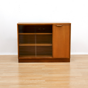 MID CENTURY DANISH TEAK ENTRYWAY DISPLAY CABINET