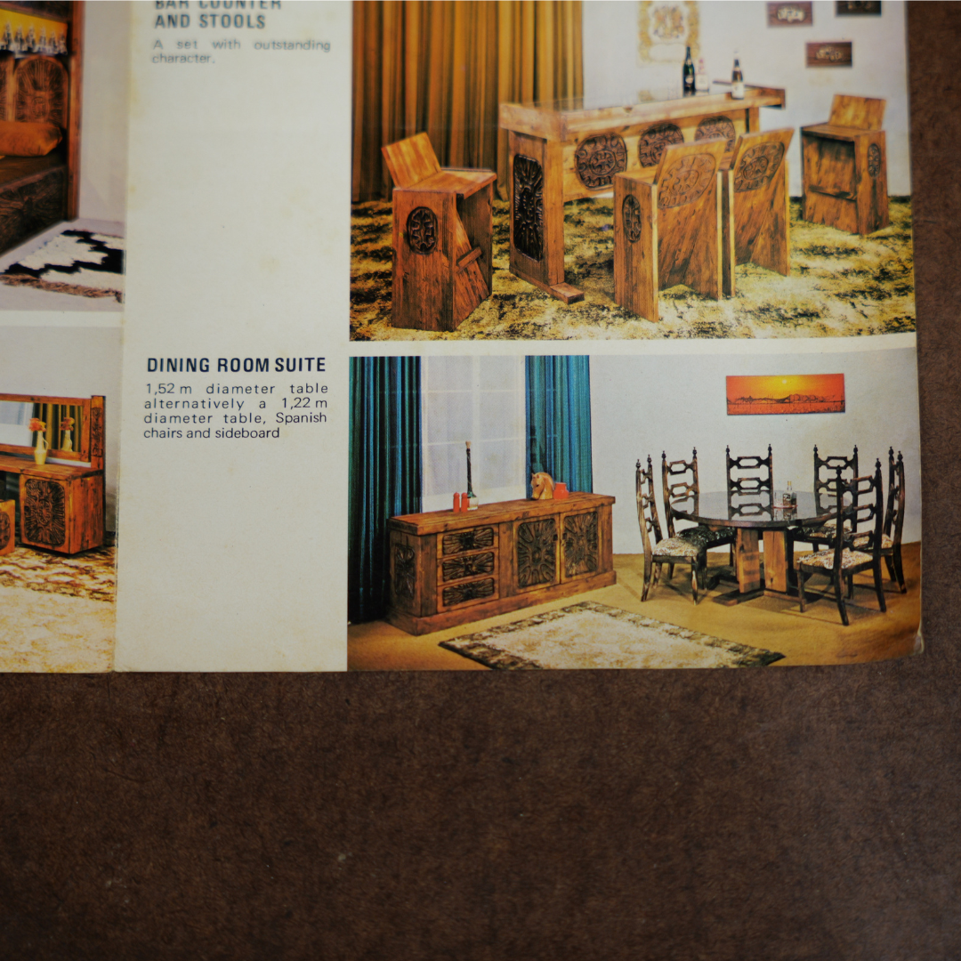 1970S HAND CARVED BRUTALIST DINING SET BY AQUARIUS ENTERPRISES AFRICA